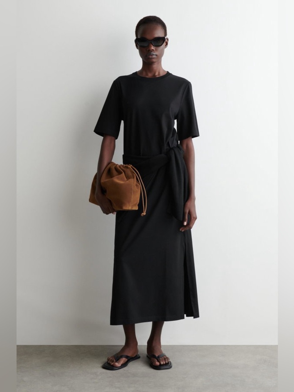 NEW COS Cotton Midi T-Shirt Dress Size S